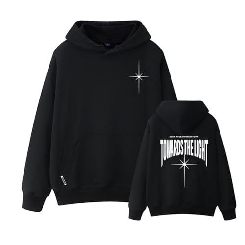 AZ K-Pop-Konzert „Towards The Light“ Hoodie 2024 Support Merch Sweatshirt Contton Kapuzenpullover im Star-Stil(A Black,L) von MURQ