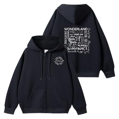AZ Towards The Light Hoodie 2024 Support Merch Sweatshirt Contton Zipper Star Style Sweatshirt(A Black,S) von MURQ