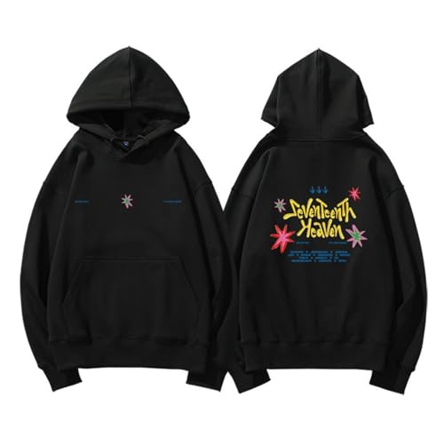 Album Seventeenth Heaven Hoodie Support Merch Sweatshirt Bedrucktes Kapuzenpullover aus Baumwolle(Black,S) von MURQ