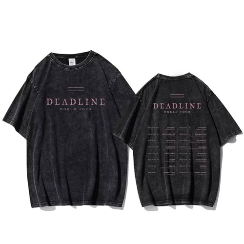 Deadline Album T-Shirt 2025 World Tour Vintage Grafik gewaschen Shirt(C,3XL) von MURQ