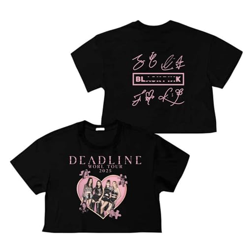 Deadline Baumwolle T-Shirt 2025 Welt Tour Kurze Hemd Unisex High Street(A Black,S) von MURQ