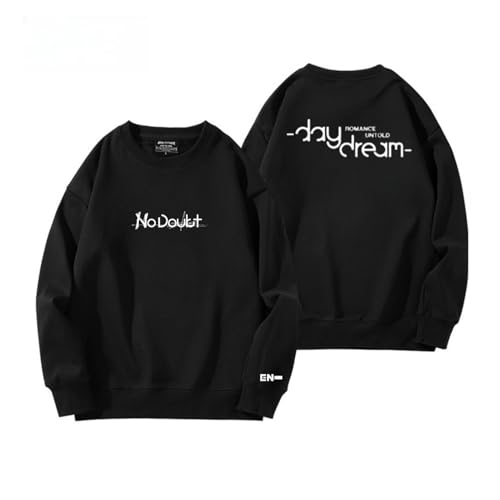 EN 2024 Album No Doubt Hoodie Support Bedrucktes Sweatshirt Baumwoll-Merch-Shirts for Fans(A Black-Fleece,M) von MURQ