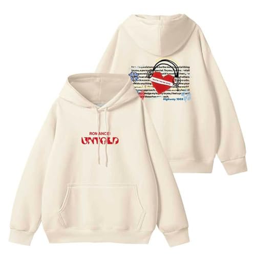EN Album RomanceUntold Hoodie Support Merch Sweatshirt for Fans(Beige,XXL) von MURQ