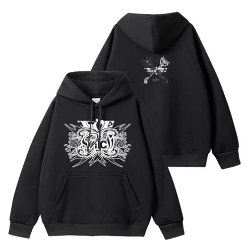 IV Album Switch Hoodie 2024 Support Merch Bedrucktes Top Baumwoll-Kapuzenpullover(Black,M) von MURQ