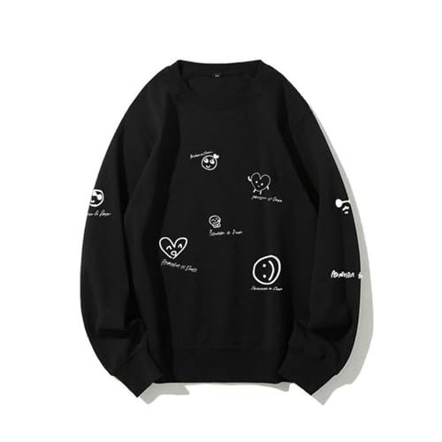 Jimin Konzert Sweatshirt Support Merch Sweatshirt Baumwolle Handbemalte Tops(Black,XXL) von MURQ