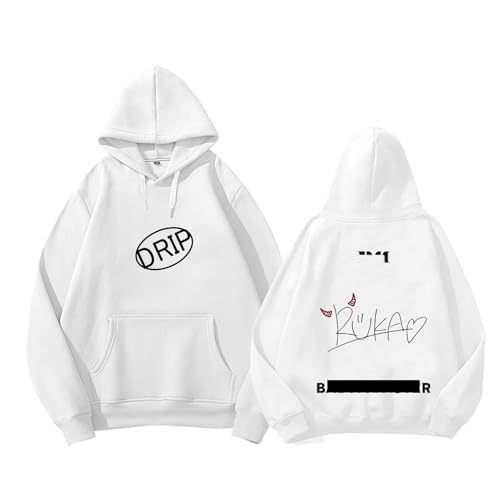 MURQ BM Album DRIP Hoodie 2024 Support bedrucktes Merch-Sweatshirt aus Baumwolle mit Autogramm(8,S) von MURQ
