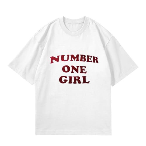 Ro-se Album Number One Girl T-Shirt 2024 Support Merch T-Shirt Contton Top Star Style Shirts(B White,S) von MURQ