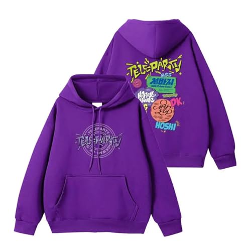 ST Album BSS TELEPARTY Hoodie Support Merch Sweatshirt Baumwolle bedrucktes Sweatshirt(Purple,XL) von MURQ