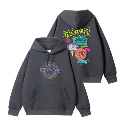 ST Album BSS TELEPARTY Hoodie Support Merch Sweatshirt Baumwolle bedrucktes Sweatshirt(Grey-Fleece,M) von MURQ