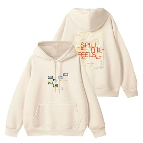 ST Album Spill The Feels Sweatshirt 2024 Support Bedrucktes Merch-Sweatshirt Baumwoll-Shirts for Fans(Beige,M) von MURQ