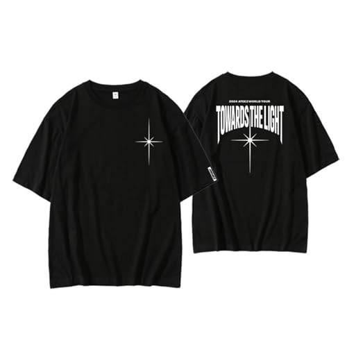 T-Shirt mit Album „Towards The Light“ und -Print, Merch-T-Shirt for süße -Fans, Mädchen(A Black,M) von MURQ