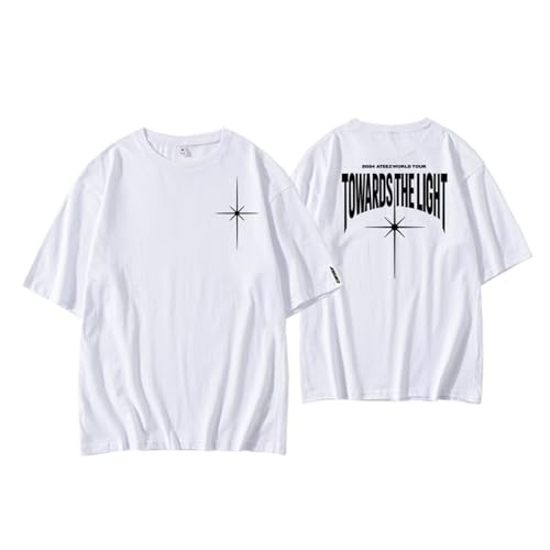 T-Shirt mit Album „Towards The Light“ und -Print, Merch-T-Shirt for süße -Fans, Mädchen(A White,XL) von MURQ