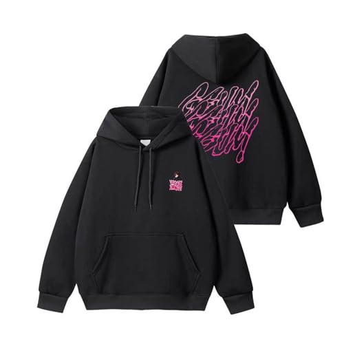 YJ Album GGUM Hoodie MOA 2024 Support Bedrucktes Merch Sweatshirt Streetwear Baumwolle Tageshemden(B2 Black,S) von MURQ