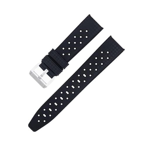MURVE Ersatz-Armband aus schwarzem Silikongummi, 20 mm, für Fifty Fathoms 5008B Barakuda-Serie, 20 mm, Achat von MURVE