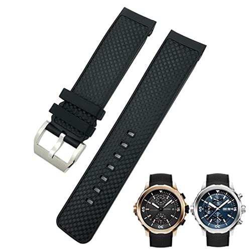 MURVE Uhrenarmband aus Fluorkautschuk, 22 mm, weiches schwarz-blaues Uhrenarmband für IWC Aquatimer Family für Herren, 22 mm, Achat MURVE Uhrenarmband aus Fluorkautschuk, 22 mm, weiches schwarz-blaues Uhrenarmband für IWC Aquatimer Family für Herren, 22 mm, Achat von MURVE