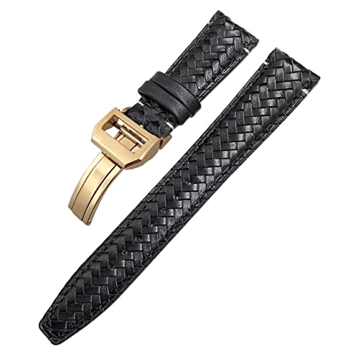 MURVE Uhrenarmband aus Rindsleder mit gebogenem Ende, 20 mm, 21 mm, 22 mm, passend für IWC Portugieser Piloten, echtes Leder, 21 mm, Achat von MURVE