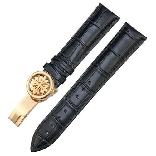 MURVE Uhrenarmband aus echtem Leder, 19 mm, 20 mm, 21 mm, 22 mm, für Patek Philippe Aquanaut PP 5167A Uhrenarmband mit Schmetterlingsschnalle, 20 mm, Achat von MURVE