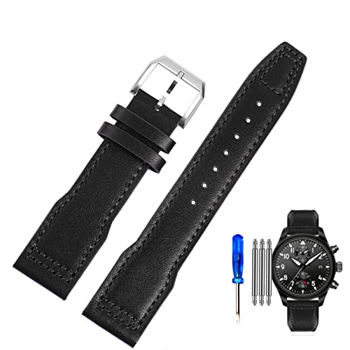 MURVE Uhrenarmband aus echtem Leder für IWC-Piloten, Little Prince Male Mark 18 Big Fly Portugal, weiches, bequemes Armband, 20 mm Armband, 21 mm, Achat von MURVE