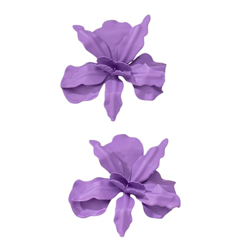 Blumenohrringe Elegante Stollen Ohrringe Moderne Blumenohrstifte Legierung Textur Ohrschmuck Geeignet Für Stilvolle Outfits Mode Frauen Accessoires von MURYE