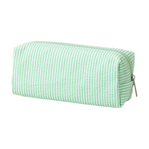 Mehrzweck-Federmäppchen, gestreift, Polyester, Kunstbedarf, Organizer, tragbare Kosmetiktasche, Reise-Kulturbeutel, gestreiftes Federmäppchen, Grüne Streifen Mehrzweck-Federmäppchen, gestreift, Polyester, Kunstbedarf, Organizer, tragbare Kosmetiktasche, Reise-Kulturbeutel, gestreiftes Federmäppchen, Grüne Streifen von MURYE