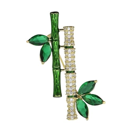 Stilvolle Brosche mit Bambus-Muster aus robuster Legierung, die Wohlstand darstellt, geeignet für Trendsetter und Führungskräfte im Alltag von MURYE