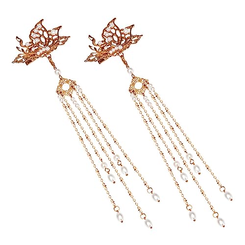 MUSISALY Paar Damenhairpins Schmetterling Quaste Chinesisches Haar-accessoire Vintage-stil Festivals Reisen von MUSISALY
