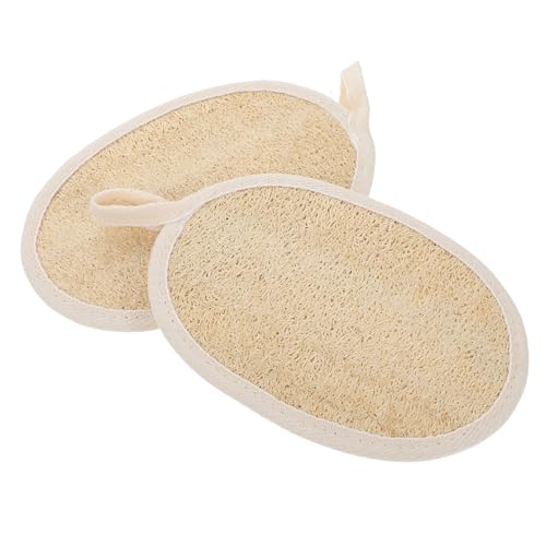 2 Stück Luffa Duschhandtücher Robuste Peeling Badetücher für Ganzen Körper Natürliche Luffa für Sanftes Exfolieren zum Duschen und Unkomplizierte Anwendung und Perfektes Accessoire von MUSISALY