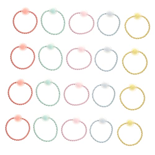 MUSISALY Haargummis Für Mädchen Elastische Pferdeschwanzhalter 20-teiliges Set Mehrfarbige Haarbänder Haarseil Für Frauen Jungen Und Mädchen Babys von MUSISALY