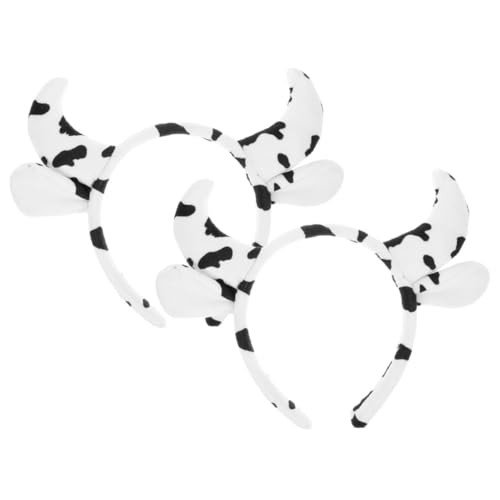 MUSISALY Halloween Kuh Kleid Zubehör 2pcs Plüsch Kuh Ohren Stirnband Hörner Bequem Und Erwachsene von MUSISALY