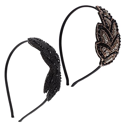 MUSISALY 2stücke Strass Haarreif Vintage Kopfschmuck Strass Stirnband Party Abend Kostüm Accessoires Haarschmuck Ornamente Schmuck Für Kopf von MUSISALY
