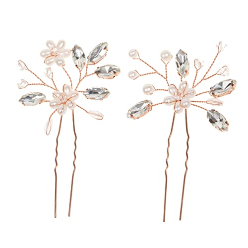MUSISALY Braut Stirnband 2pcs Kristall Blume Haarnadeln Hochzeit Haarnadel Set Für Parteien von MUSISALY