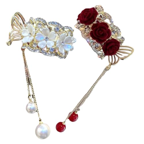 MUSISALY 2stücke Haar Cuffs Mit Rosendesign Dekorative Haarklammern Aus Metall Für Hochsteckfrisuren Für Frauen Bei Hochzeiten Partys Und Besonderen Anlässen von MUSISALY