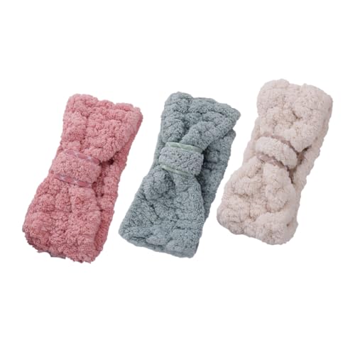 MUSISALY 3 Stück Korallenfleece Haarband Für Damen Rutschfestes Sport Stirnband Universelle Größe Für Yoga Duschen Und Make up Atmungsaktiv Und Weich von MUSISALY