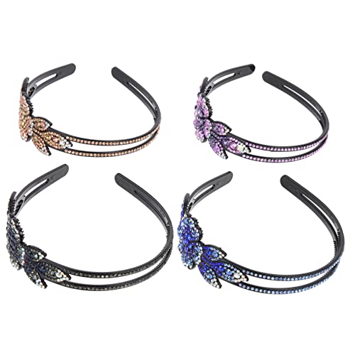 MUSISALY 4stücke Strass Stirnband Dekorative Kopfschmuck Breiten Stirnband Mädchen Haar Decor Leicht Tragen Geeignet Für Party Festival Hochzeit von MUSISALY