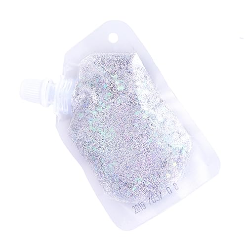 MUSISALY 1 Glitzerndes Körpergel Gel-nagel-glitzerflocken Klobiges Glitzer-gel-make-up Haar Glitzer Spray Gesicht Edelsteine ​​für Festivals Silbernes Gesicht Glitzert Funkeln Lidschatten von MUSISALY