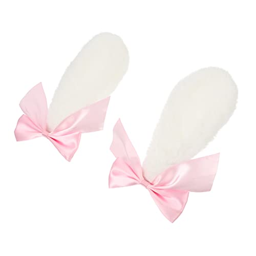 MUSISALY 1paar Kawaii Haarclip Mit Hasenohren Und Schleife Für Mädchen Verspielter Haarschmuck Für Cosplay Und Thematische Anlässe Für Damen von MUSISALY