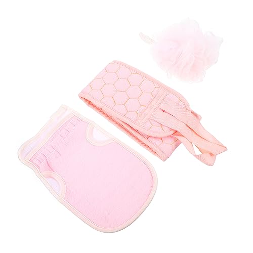 MUSISALY Duschbürste Handschuhe Badetuch Rückenreibe Badeset 1 Set 3-teilig für Die Rückenreinigung Badeprodukte von MUSISALY