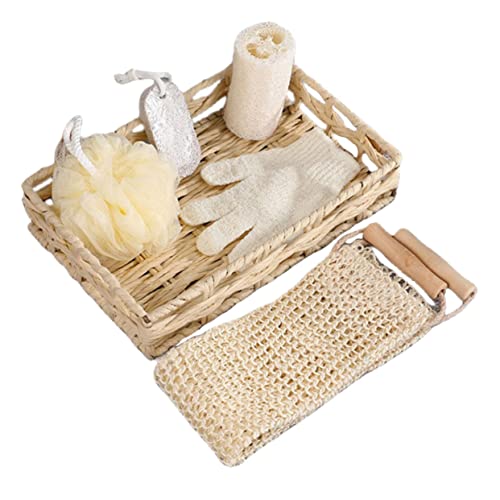 MUSISALY Reinigungstücher 1 Satz Badeblumen-badeset Körperwäscher Reinigen Von Luffa- Peeling Für Den Körper Körperpflege Geschenkset Leinengardine Badeset Für Damen Badezubehör Für Damen Hölzern von MUSISALY