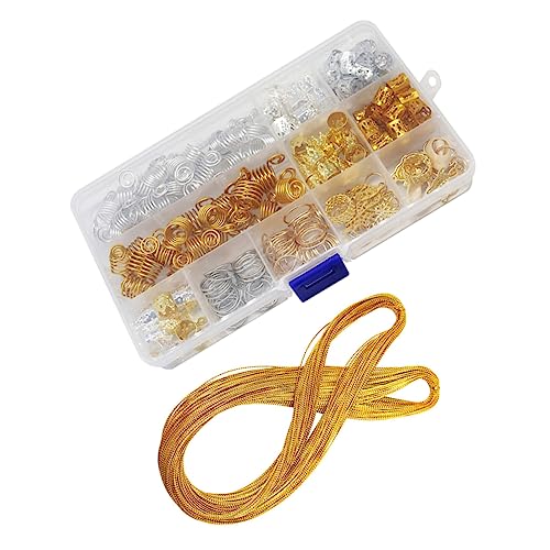 MUSISALY Haarring Für Zöpfe Und Dreadlocks Zubehör Haarperlen Haarschmuck Ohne Werkzeug Haaraccessoires Für Hochsteckfrisuren Und Zopfstyling von MUSISALY