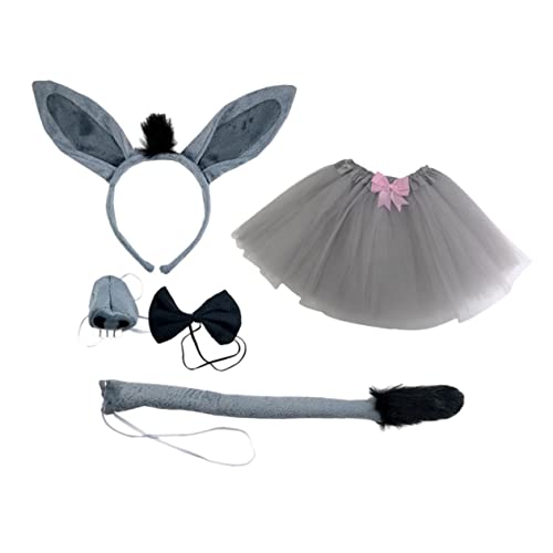 MUSISALY Esel-stirnband-set Mit Fliege Haarreifen Und Tierkostüm-requisite Für Erwachsene Cosplay-kleidung von MUSISALY