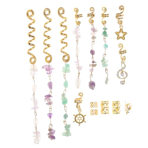 MUSISALY Haarschmuck Für Zopffrisuren Metall Dreadlock Charms Süße Haaraccessoires Für Frauen Langlebiger Haaranhänger Mit Steinzöpfen Vielseitig Für Party Und Alltag von MUSISALY