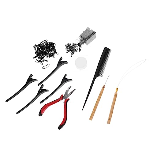 MUSISALY 1 Satz Haarverlängerungs-werkzeugset Mit I-tip-perlen Haareinfädler Und Häkelnadel Für Haarstyling von MUSISALY