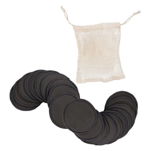 MUSISALY 1 Satz Wiederverwendbare Make-up-entferner-pads Gesichtswaschschwämme Aus Bambus Runde Faserpads Für Damen von MUSISALY