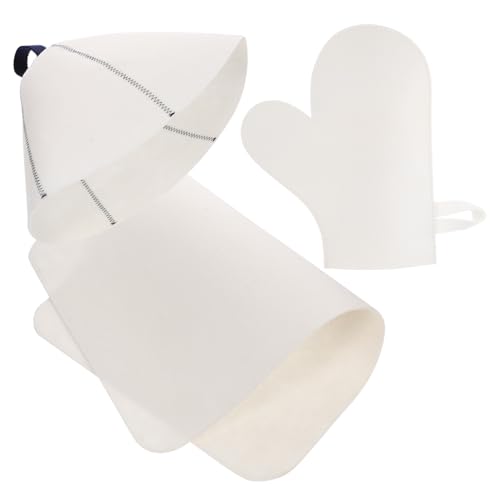 MUSISALY Filz Saunahut Für Damen Sauna Kappen Mit Filzmatte Und Handschuh Für Sauna-besuche von MUSISALY