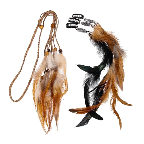 MUSISALY 1satz Bohemian Plume Haarband Und Haarklammern Für Teiliges Mit Haarband Und Haarclips Für Partys Und Cosplay-dekoration von MUSISALY