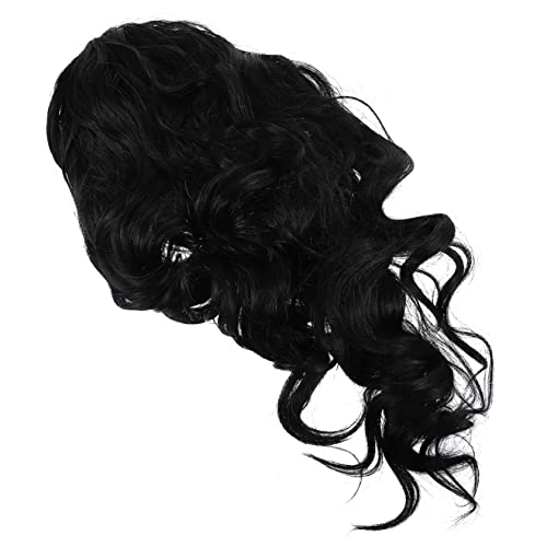MUSISALY Perücken Langhaarperücke Damen Wellige Haarperücke Haarverlängerung Hut Lockiger Perückenhut Stirnband Haarschmuck von MUSISALY