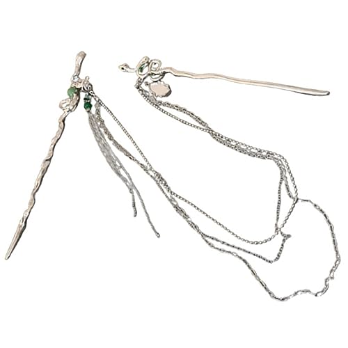 MUSISALY 1 Satz Haarstäbe Aus Metall in Schlangenform Mit Baumelnder Kette Für Verschiedene Frisuren von MUSISALY