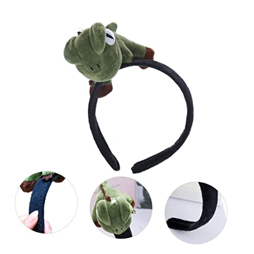 MUSISALY 1stück Kreatives Haarband Lustiger Dinosaurier-kopfschmuck Für Mädchen Praktisches Accessoire Für Zuhause Für Gesichtswäsche Und Makeup Humorvolles Design Grün von MUSISALY