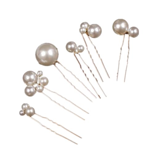 MUSISALY Perlen Haarspange U-förmige Spange Für Damen Haarnadeln Mit Doppelperlen Haarschmuck Für Frisur Leichtes Legierungsmaterial Geeignet Für Haartypen von MUSISALY