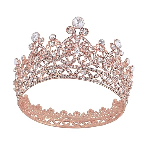 MUSISALY 1 Stück Runde Krone Kopfschmuck Anmutiger Brautschmuck Mit Glitzerndem Effekt von MUSISALY